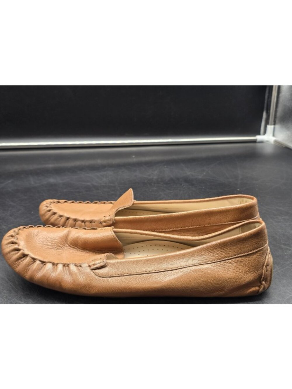 Cole Haan Shoes Women Size 10 Brown Evelyn driver Leather Moccasin Flats Slip On - Picture 7 of 12
